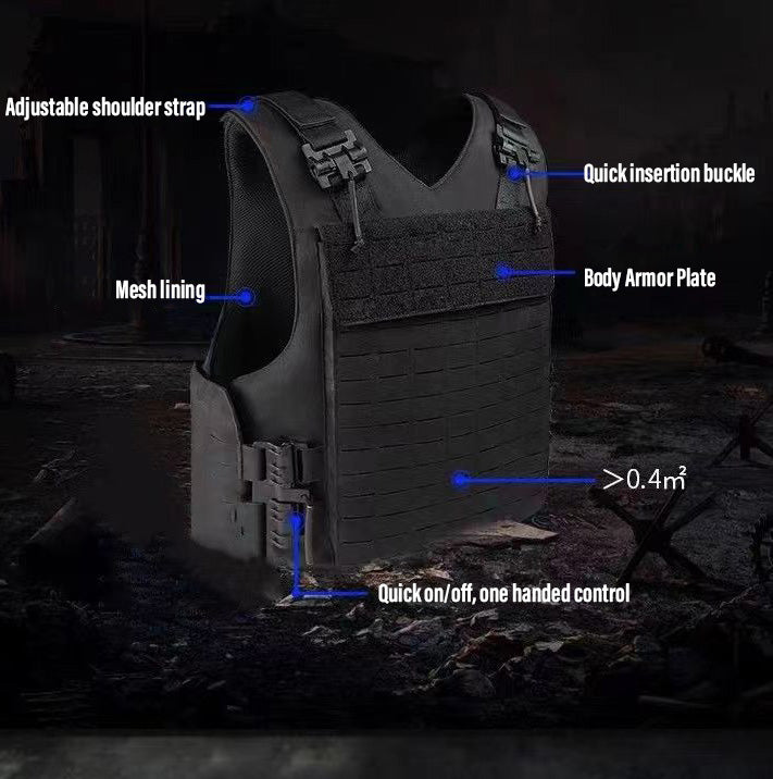 NIJ IIIA Military Laser quick-release tactical vest duty duty molle bulletproof protective